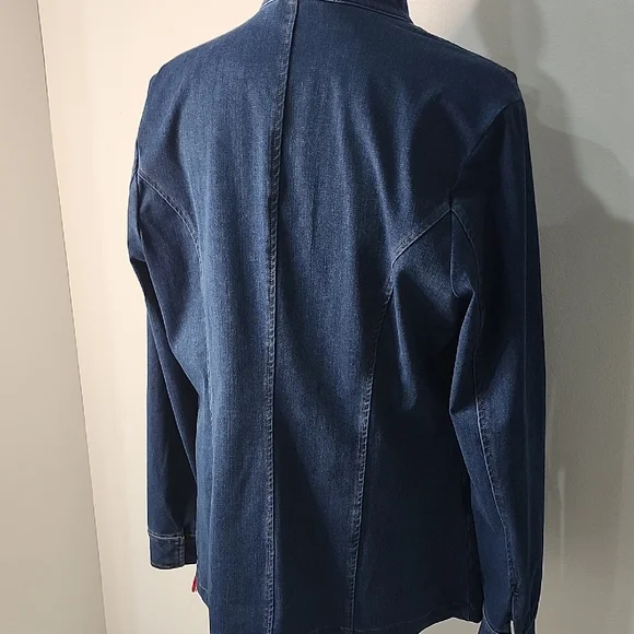 Anatomie Dark Blue Jean Jacket with Button Accents - Picture 6 of 6